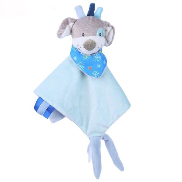 Nyfødt baby plys dukke blødt legetøj tæppe fåredukke hund Light Blue one size