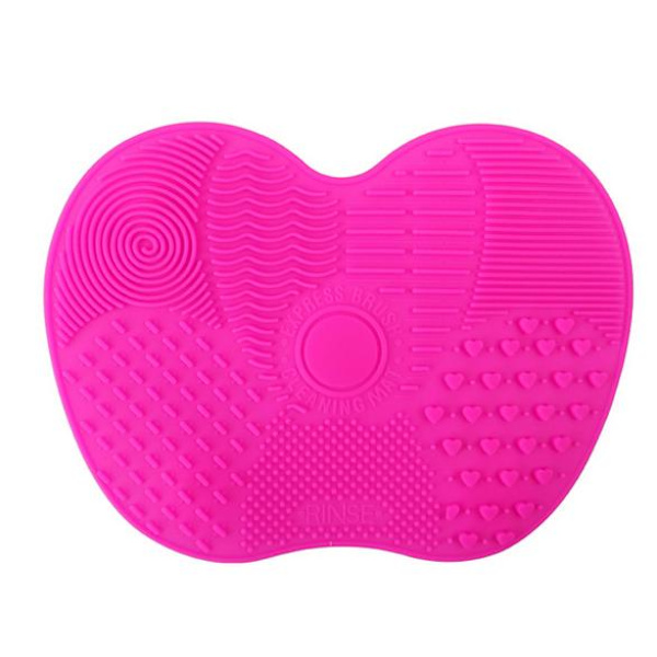 Silikoninen meikkiharjan puhdistusmatot Dark Pink one size
