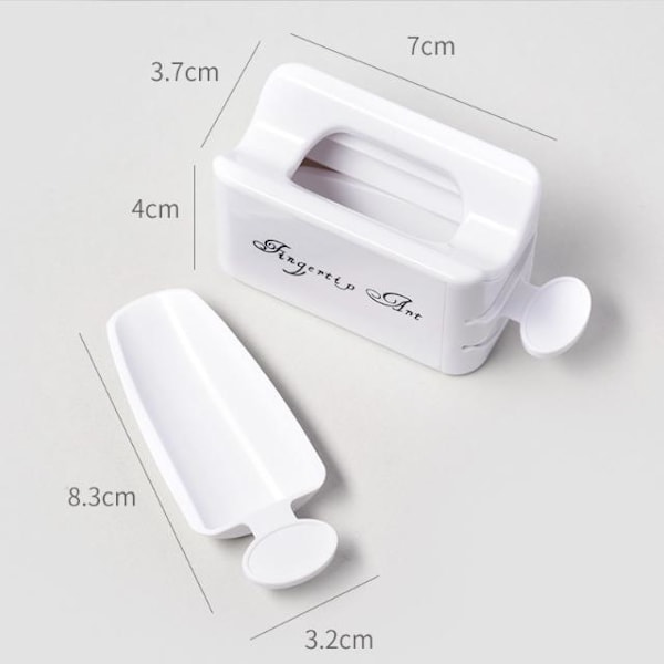 Nails Art Dip & Glitter Powder Container Recycling Tray set White one size