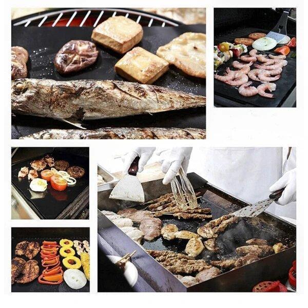 5-Pcs Barbecue grill & oven mat non stick reusable baking mat Grill Mats 5 pcs one size