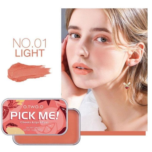 Multifunctional Makeup Palette 3 In 1 Lipstick,Blush & Eyeshadow No 1 light one size