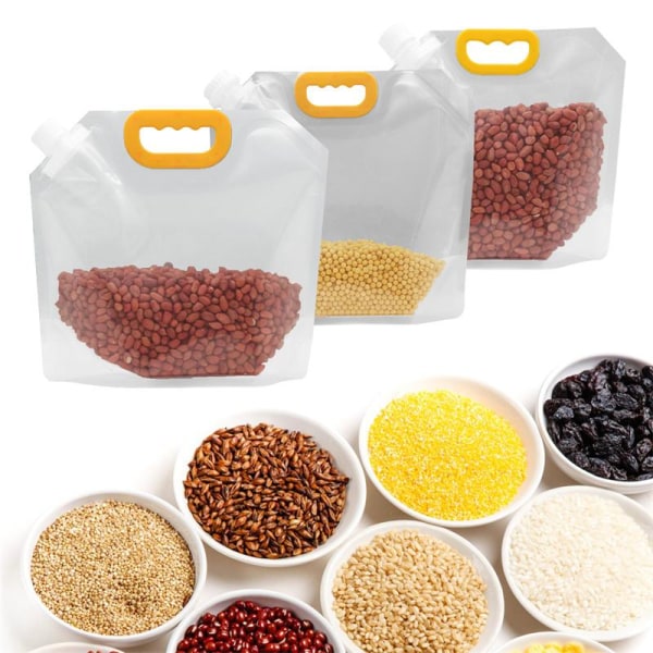 5-pack Multi-grain matförvaringspåsar Transparent 1.5 L
