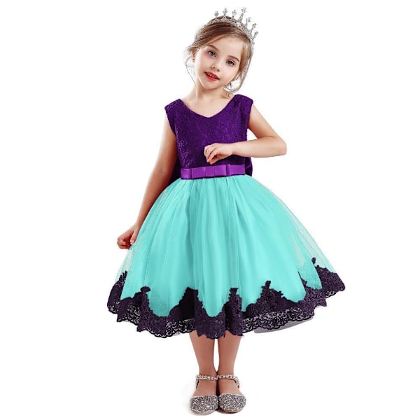 Princess party dresses with Bow and Headband 100 cm one size