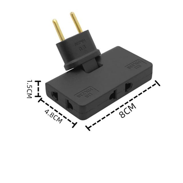 Roterbar Eu Plug Converter 3 In 1 180 graders förlängningsplugg White M