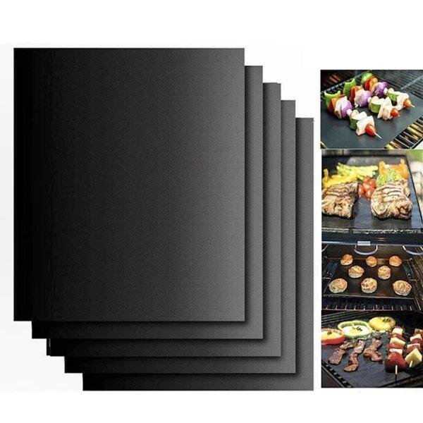 5 stk Grill & ovnmåtte non-stick genanvendelig bagematta Grill Mats 5 pcs one size