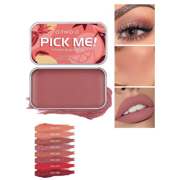 Multifunctional Makeup Palette 3 In 1 Lipstick,Blush & Eyeshadow No 3 Maple one size