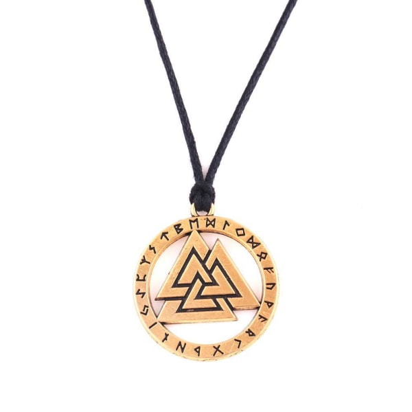 Pyramid viking rune hänge halsband Pyramid viking necklace gold one size