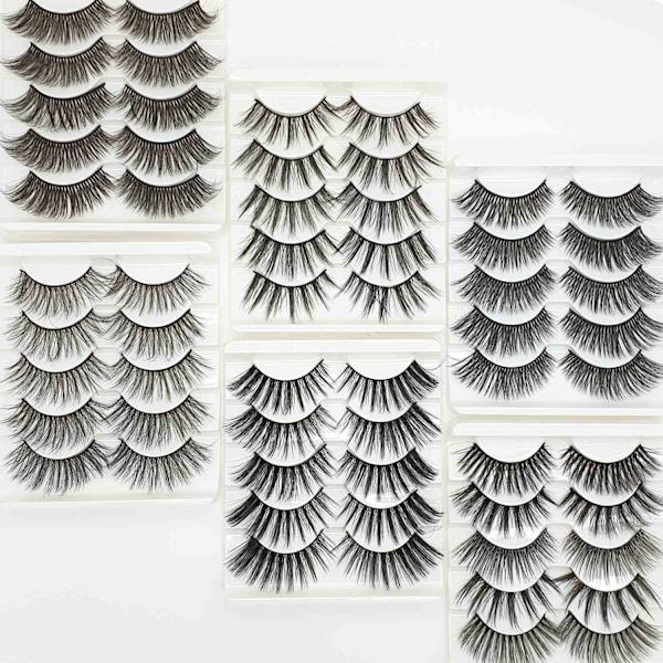Irtoripset 5 para - 3D faux mink (G-51) G51 one size