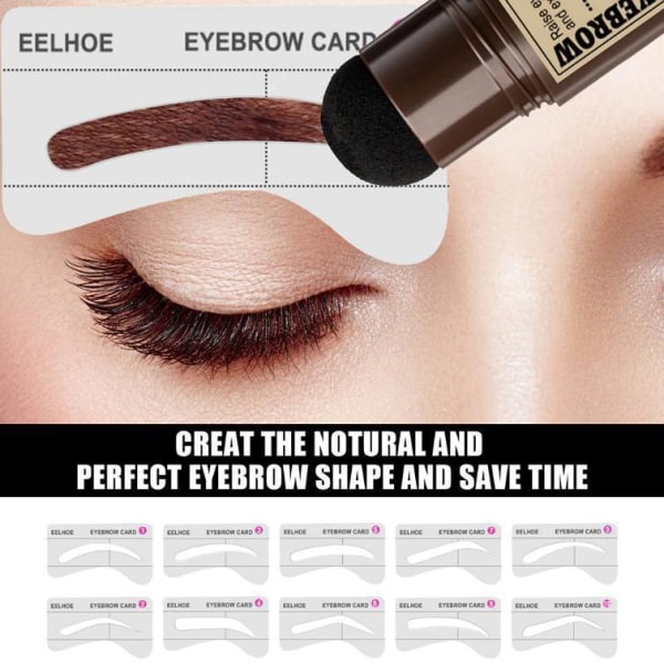 One Step Brow Stamp Shaping Kit Brown Black one size