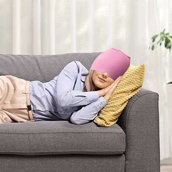 Headache Relief Hat, Multifunktionel Migræne Relief Gel Hat Pink one size