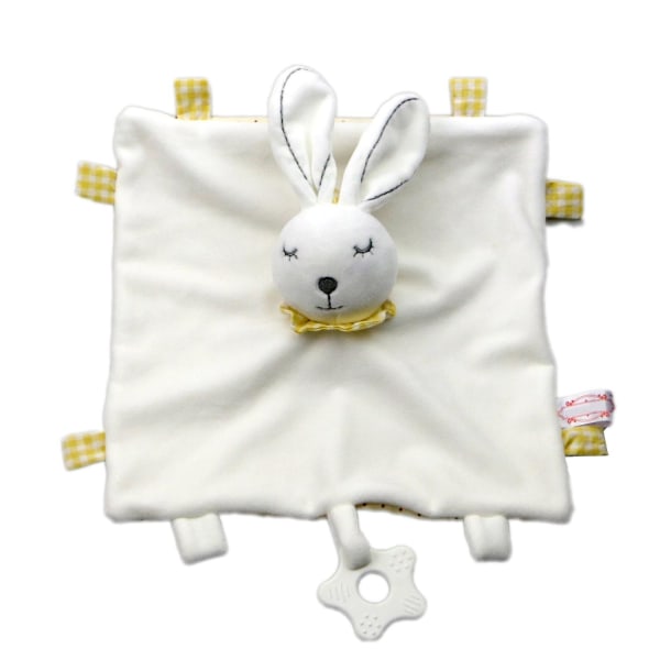 Baby fylld kanin mjuk handduk plysch leksak snuttefilt Cream one size