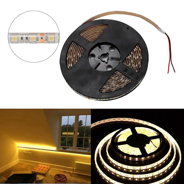 12V 5m 300LED Vattentät Ljusslinga för Utomhusbruk till Jul