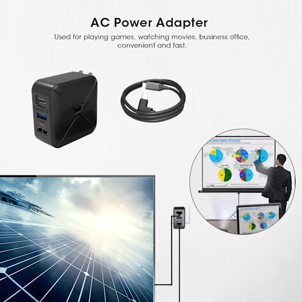 För Nintendo Switch HDMI TV Dockningsstation AC Strömadapter US 100‑240V