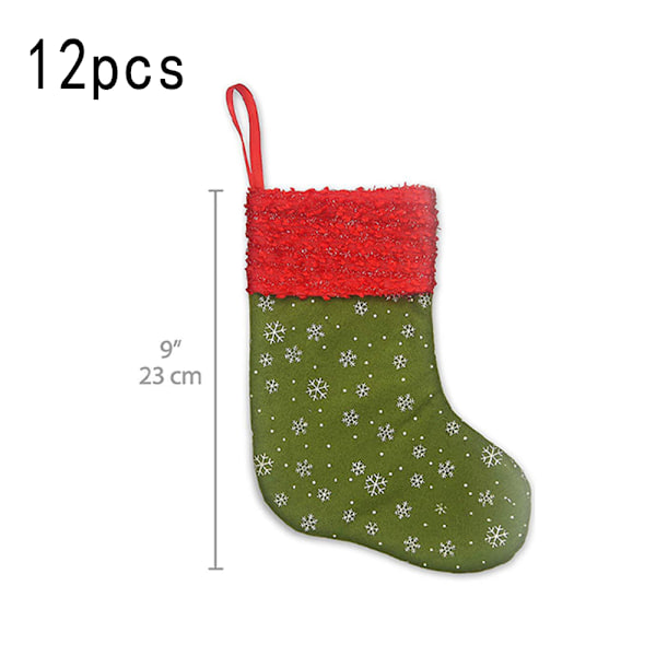 Mini Christmas Stockings ,Snowflake Printed Christmas sock, for