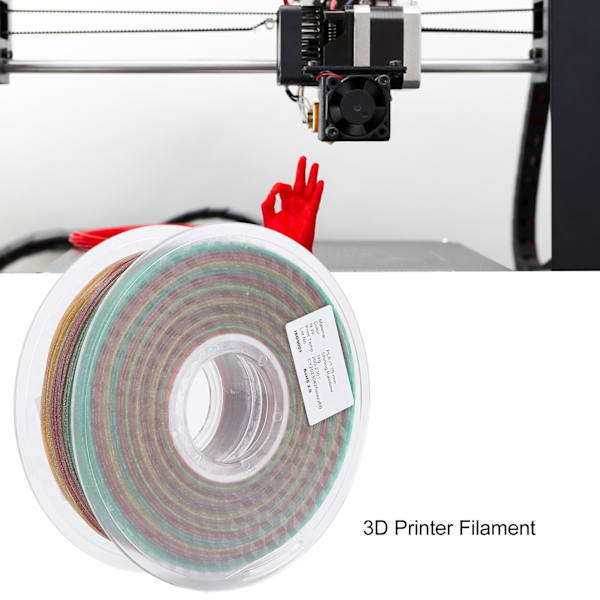 3D-skrivarfilament 1.75mm Multicolor Silke PLA Filamentpaket Hög Transparens God Styrka Påfyllningsfilament