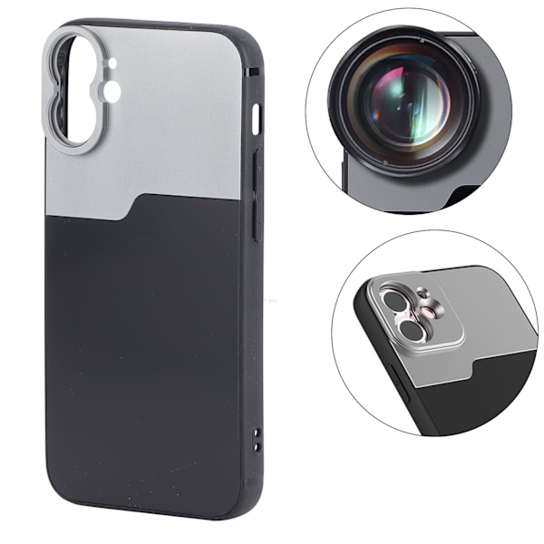 Telefon Baksida Skal Anti-Repskydd Fodral Skyddsfodral för 17mm Extra Objektiv för iPhone 12 Mini