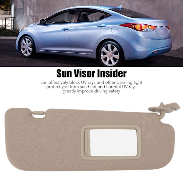 Solskydd för bil 852103X000TX Beige Inredning Solskydd Solskydd Ersättning för Hyundai Elantra 2011‑2015 Höger