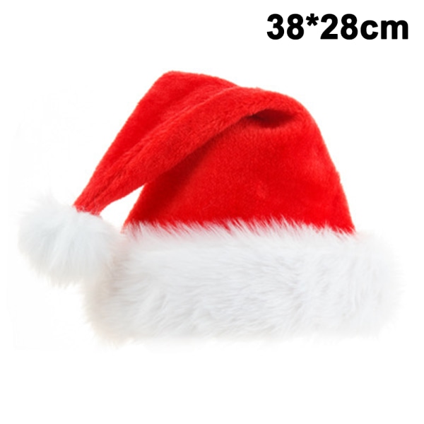 Santa Hat for Adults/child, Christmas Hat Plush Red Velvet &