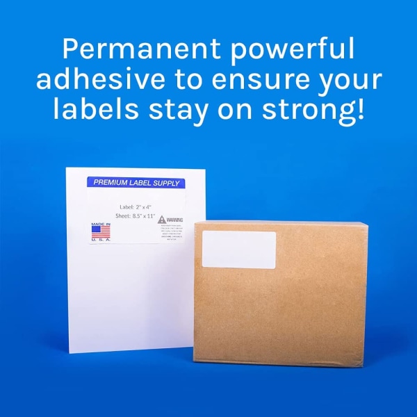 Premium Label Supply Vita adressetiketter – 2” X 4”