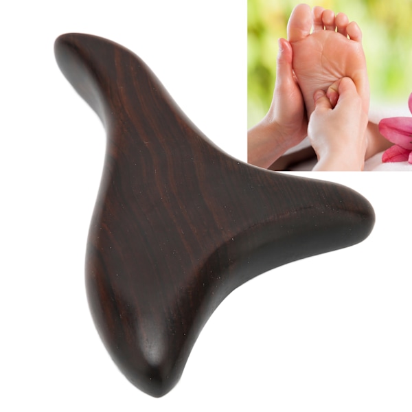 Helkroppsmassageapparat, Portabel lindring för akupunkttryck, Naturlig träterapimassage, Utsökt ebenholts, Huvud- och nackmassage