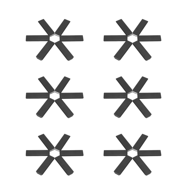 6PCS Värmeisolerande dyna för varm gryta, hopfällbar ABS ihålig design, varm