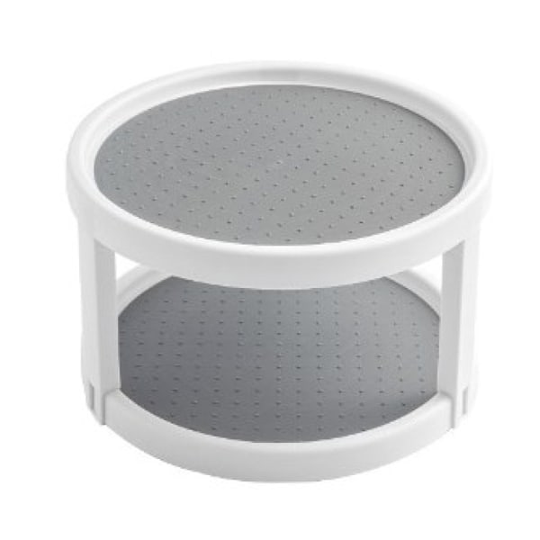 BPA-fritt Material Vridbart Lazy Susan Organizer för Hobbyrum, Halkfri Plast 360 Graders Roterande Kryddställ med Enkel Installation och