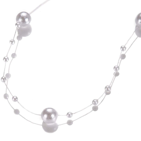 75m Pearl String Beads, Fishing Line Aritificial Pears Plastic