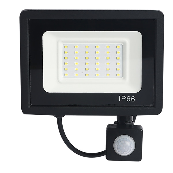 Human Sensor LED-strålkastare 50W IP66 Vattentät 6000K Utomhus