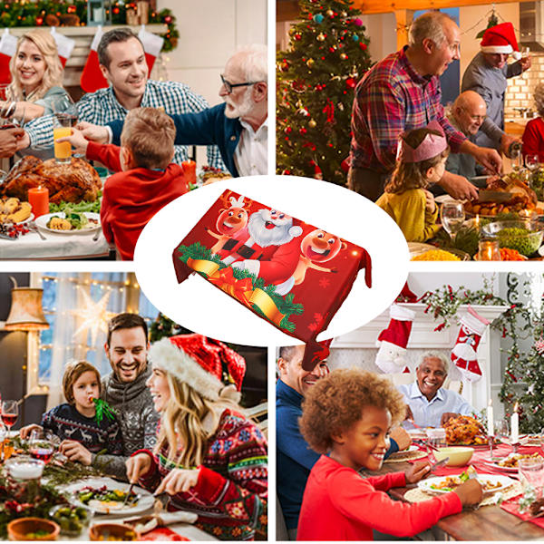 Printed Fabric Tablecloth for Christmas, Holiday, and