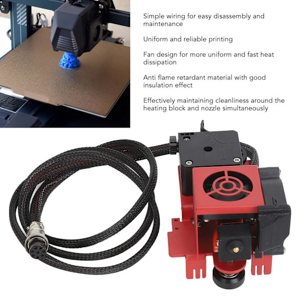 3D-skrivar Direkt Driven Extruder Kit Aluminium Mässing Snabb Värmeavledning Extruder Uppgraderingskit för PYRAMID