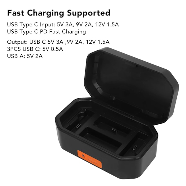 4200mAh Trådlöst Mikrofon Laddningsfodral 3 Kanaler Snabbladdning med Typ C Mikrofonlåda för Rode Wireless GO Wireless GO II