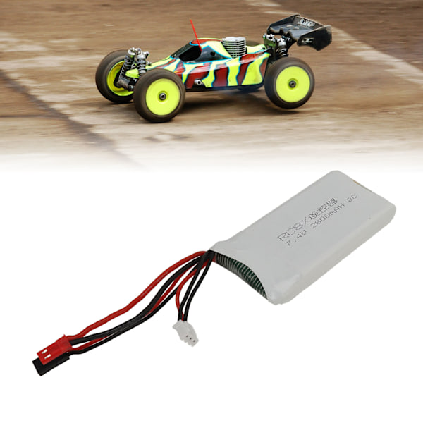 7.4V 2800mAh Litiumbatteri Fjärrkontroll Bil Ersättningsbatteri för RC8X RC6GS 4GS Fordon