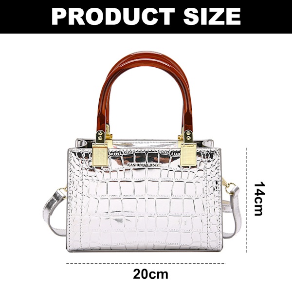 Ny retro messenger bag i PU-läder, tote bag för kvinnor