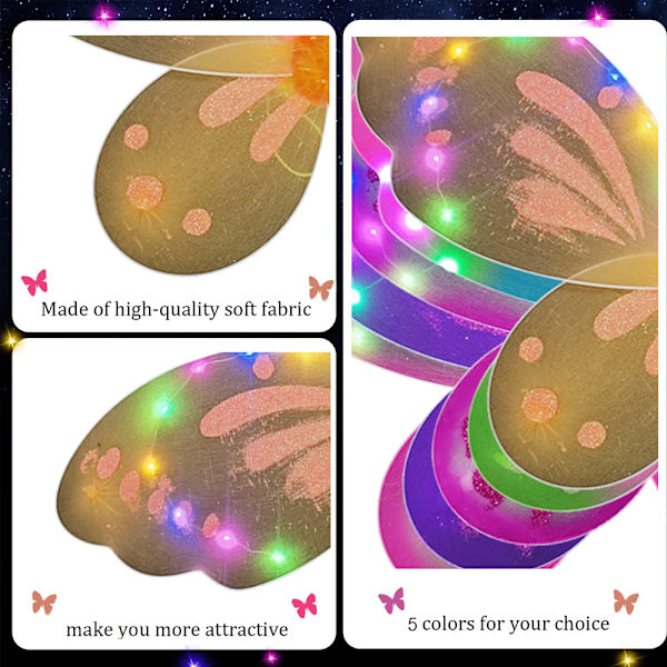 LED Dress Up Wings Flashing Angel Wings Light Up Butterfly