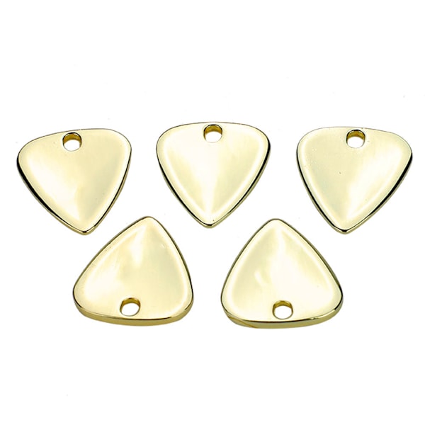 5 st Metall Plektrum för Gitarr Musikinstrument Tillbehör (Guld)