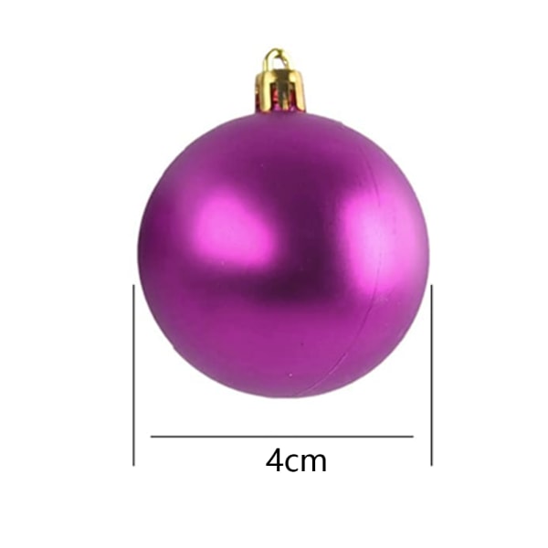 24 Pieces 4cm Shatterproof Christmas Ball Ornaments for Xtmas