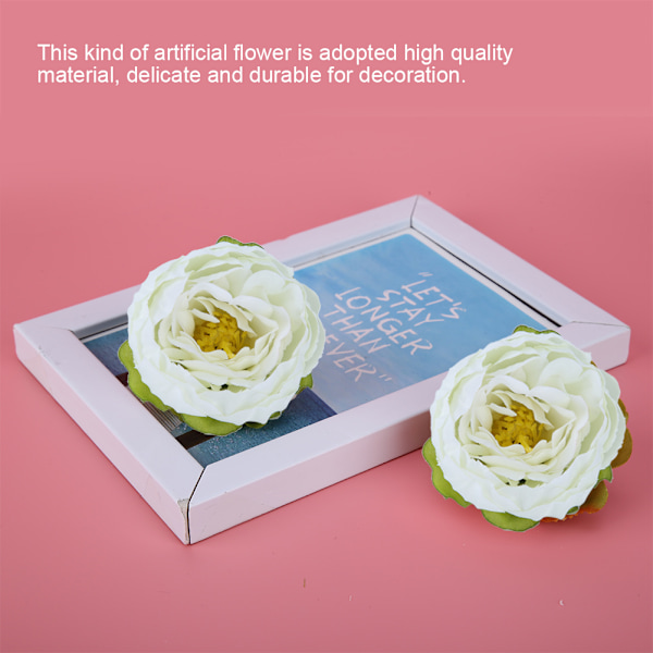10 st konstgjorda pionblommor huvud för DIY bröllop brud