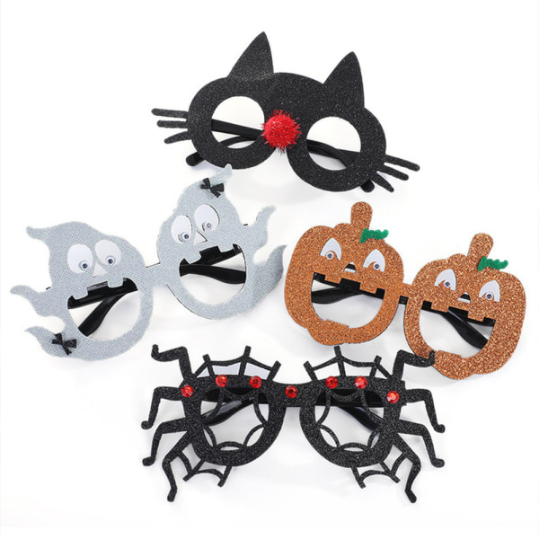 4 Pack Halloween Theme Party Eyeglasses Pumpkin Cat Spider