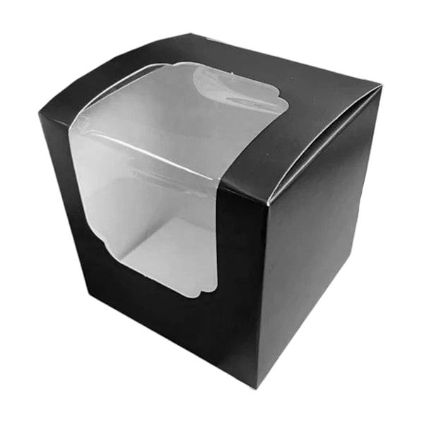 5 st Cupcake-askar Individuella Cupcake-behållare Förmonterade Enkla Cupcake-askar 8,9x8,9x8,9 cm med 25 st Insatser för Cupcakes Muffins Fest Style 2