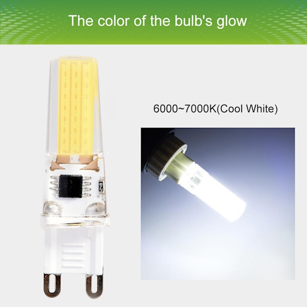 5 st G9 COB2508 LED-lampor AC 220V Dimbar lampa Hög