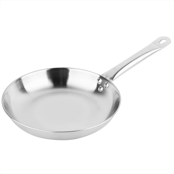 Extra tjock non-stick-belagd stekpanna i rostfritt stål med hjälpreda