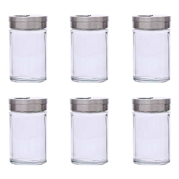 Salt och peppar shakers i glas | 6-delat paket | Bäst för hemmet