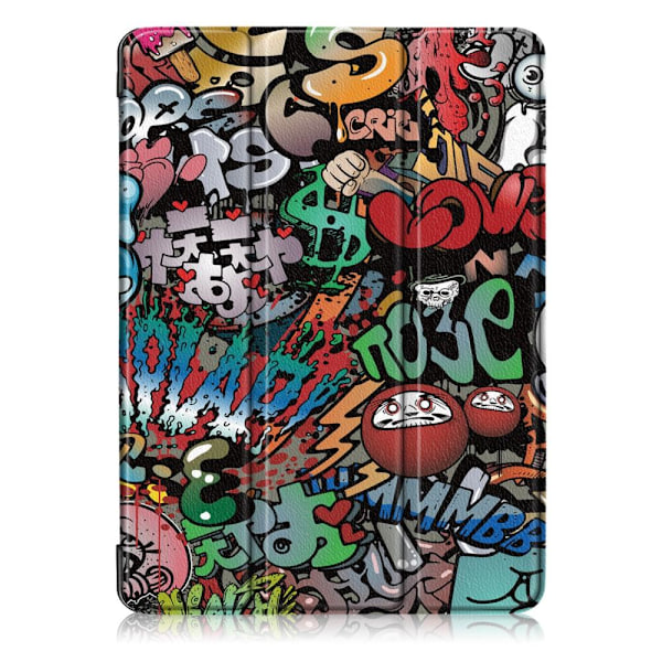 Apple iPad Pro 11 (2020) Slim fit tri-fold fodral - Graffiti Svart