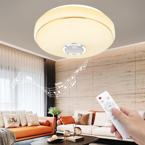 LED RGB-taklampa med Bluetooth-högtalare för sovrum vardagsrum
