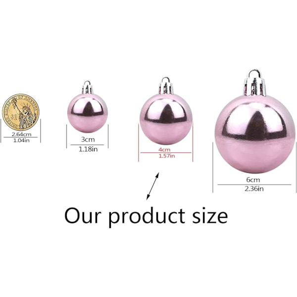 Christmas Balls Ornaments，36 Pcs Shatterproof Christmas Tree