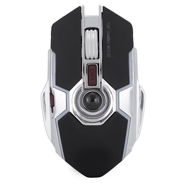Trådlös Gamingmus Portabel 2.4GHz 1600DPI Tyst USB Optisk Laptop Desktop Datormus Svart