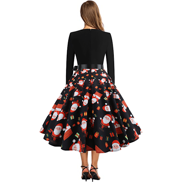 Women's Vintage Christmas Dress Cocktail Party Dress Holiday