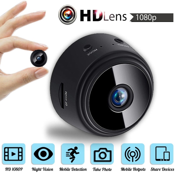 Mini spionkamera, 1080P HD trådlös dolda WiFi-kameror Hem