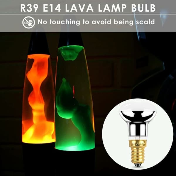 2-pack 30W E14 SES Edison Lavalampsreflektorlampor, Varmvitt, 2700K, 250 Lumen