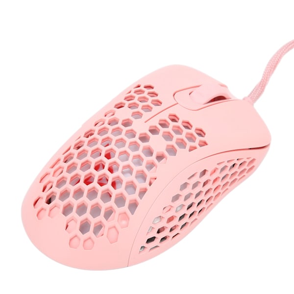 Gamingmus Stabil Överföring Bekvämt Grepp Flexibel Användning Ergonomisk Design Lätt Trådbunden RGB PC Gaming Mus Rosa